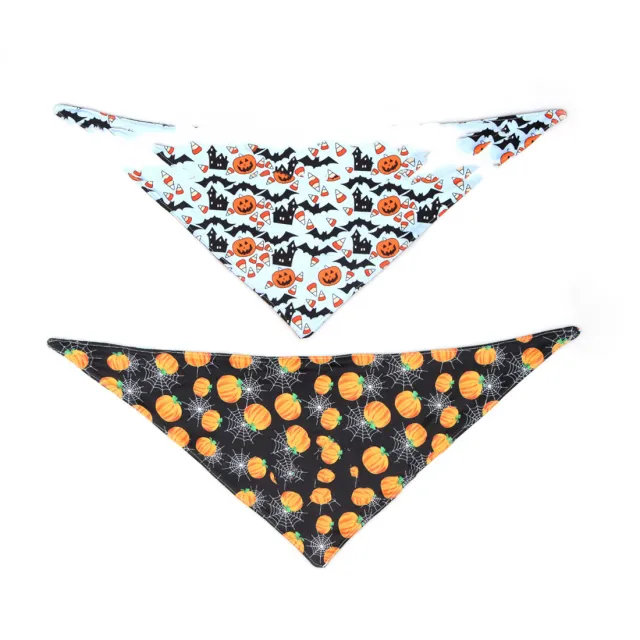 Halloween Double sided Saliva Towel Pet Accessories Spider Web Pumpkin - Shop at LoveMi