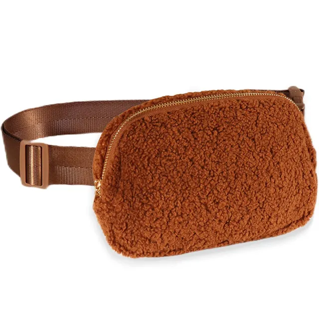 Sports Fanny Pack Fleece Mini Fitness Brown - Shop at LoveMi