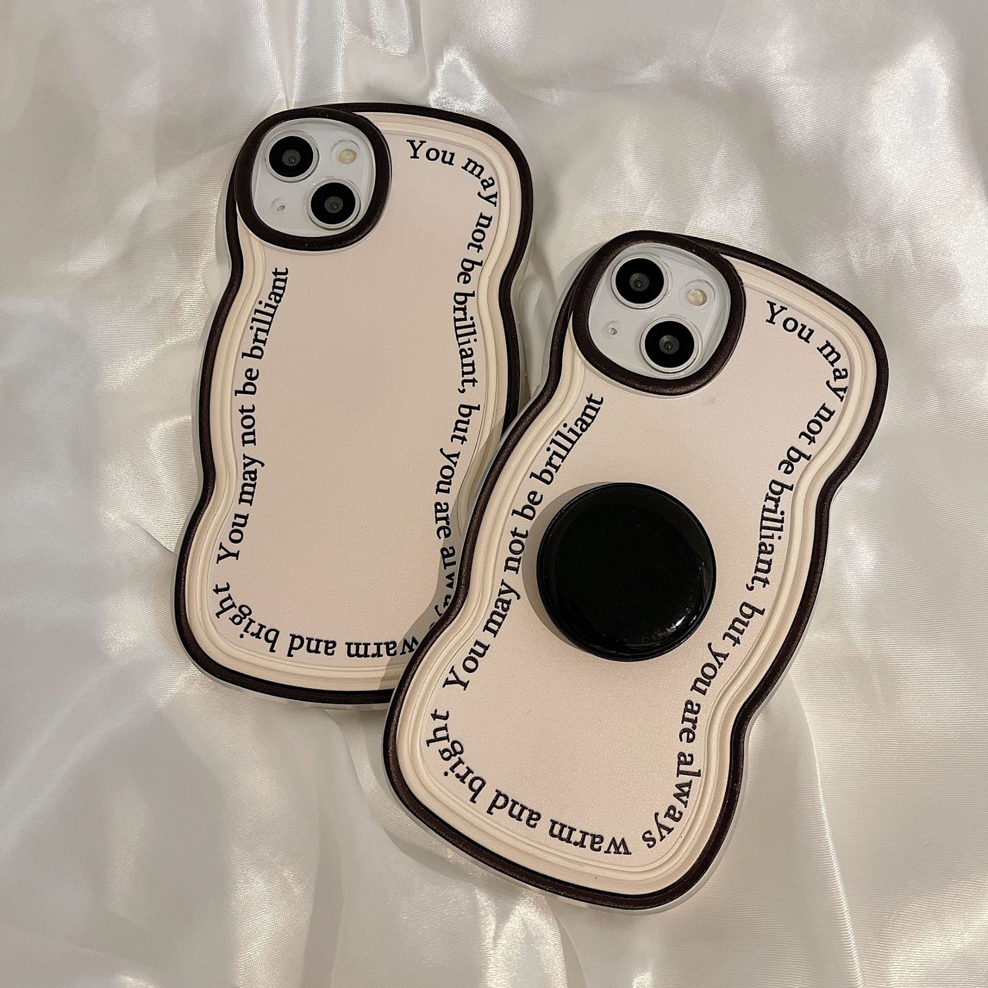 Ring English Twist Bracket Mobile Phone Case - Image 3