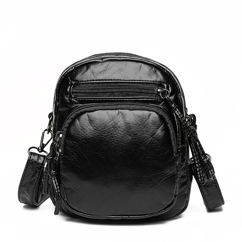 Retro Fashion Washed Leather Messenger Bag For Casual Shopping