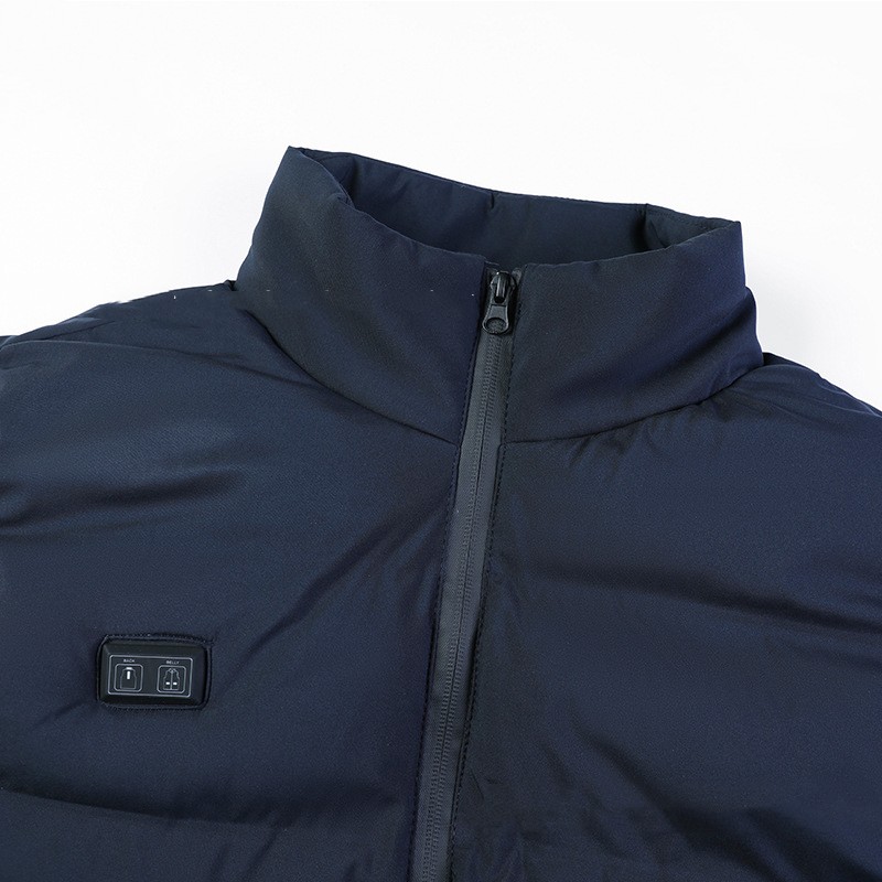 Men's Stand Collar Four-zone Double-control Heating Cotton Vest - Image 5