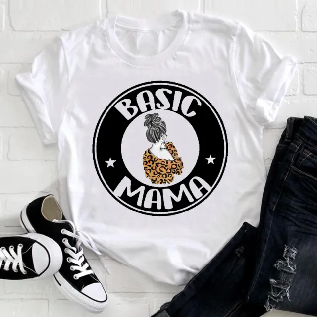 Summer Mother Family Of Four Family Wear Parent child Print White T shirt - Shop at LoveMi