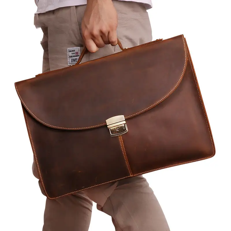 New Casual Retro Leather Cross Section Men's Bag