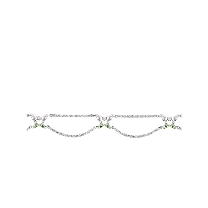 Clavicle Chain Female Simple Temperament Flowery Two-tone Butterfly Necklace