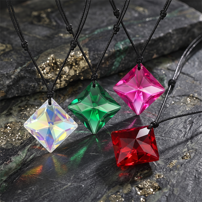 Geometric Crystal Prism Statement Pendant – 1