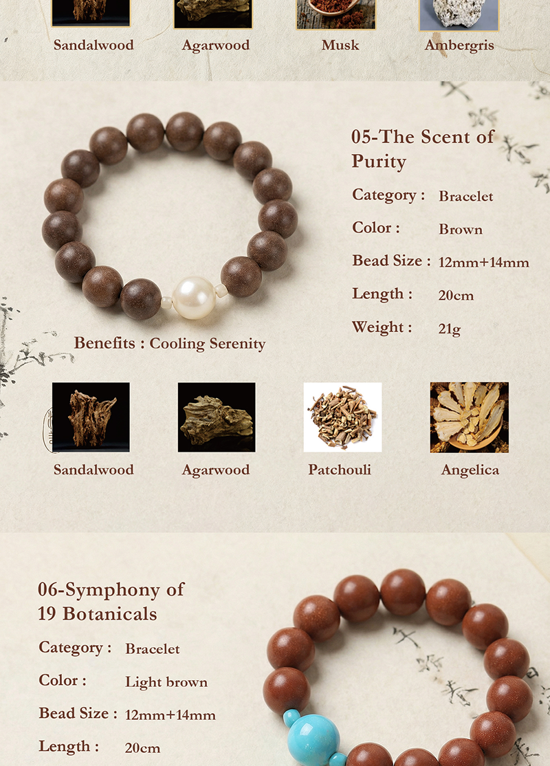 Chinese Herbal Bracelet — Traditional Inspired Beaded Jewelry
