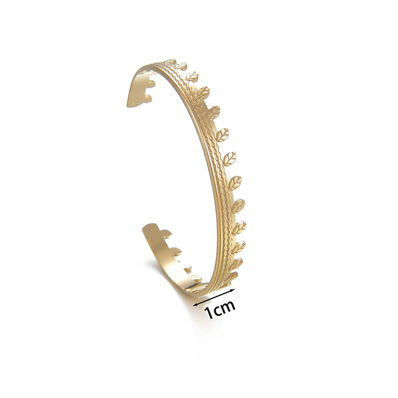 European And American Creative New Leaf C-shaped Bracelet Women