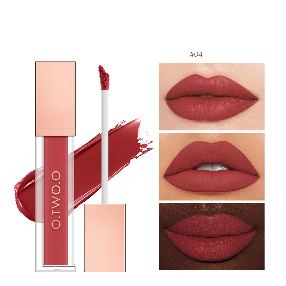 Non stick Cup Non fading Velvet Matte Lip Gloss 04Color - Shop at LoveMi