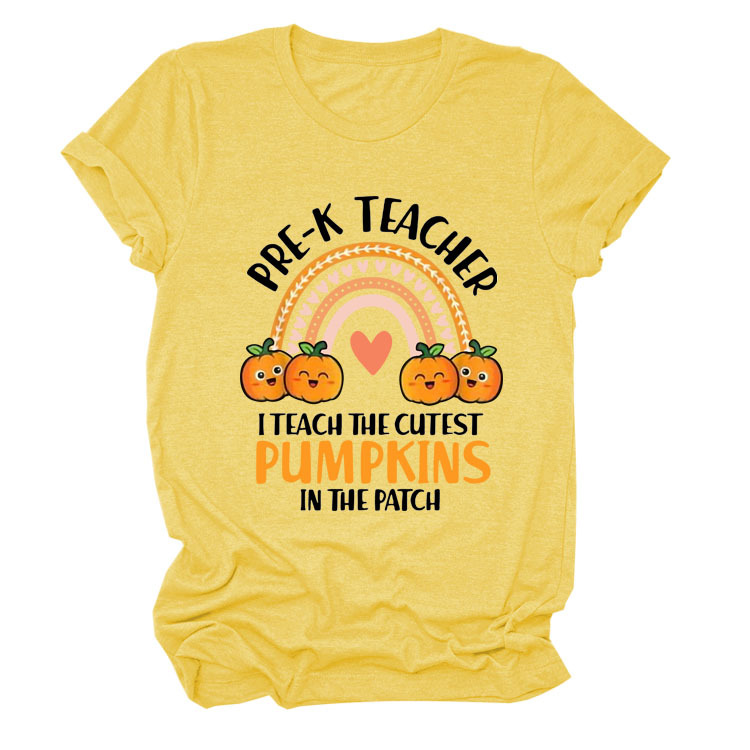 Title 12, T-shirt Halloween Tęczowa Miłość Dyni krótki rę...