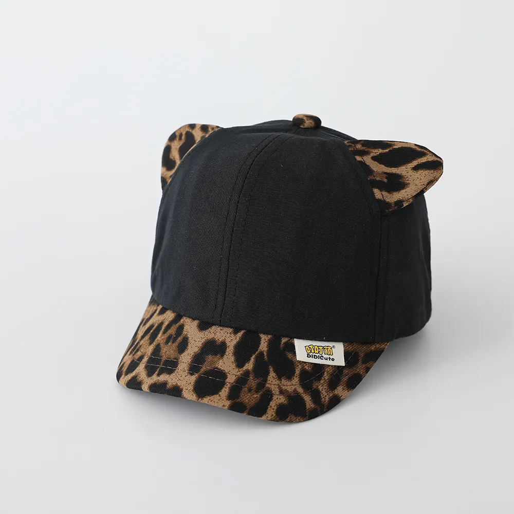 Korean Version Children's Patchwork Leopard Print Brimmed