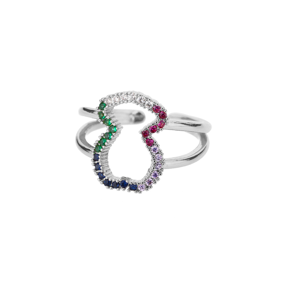 Female Fashion Temperament Micro-set Zirconia Ring