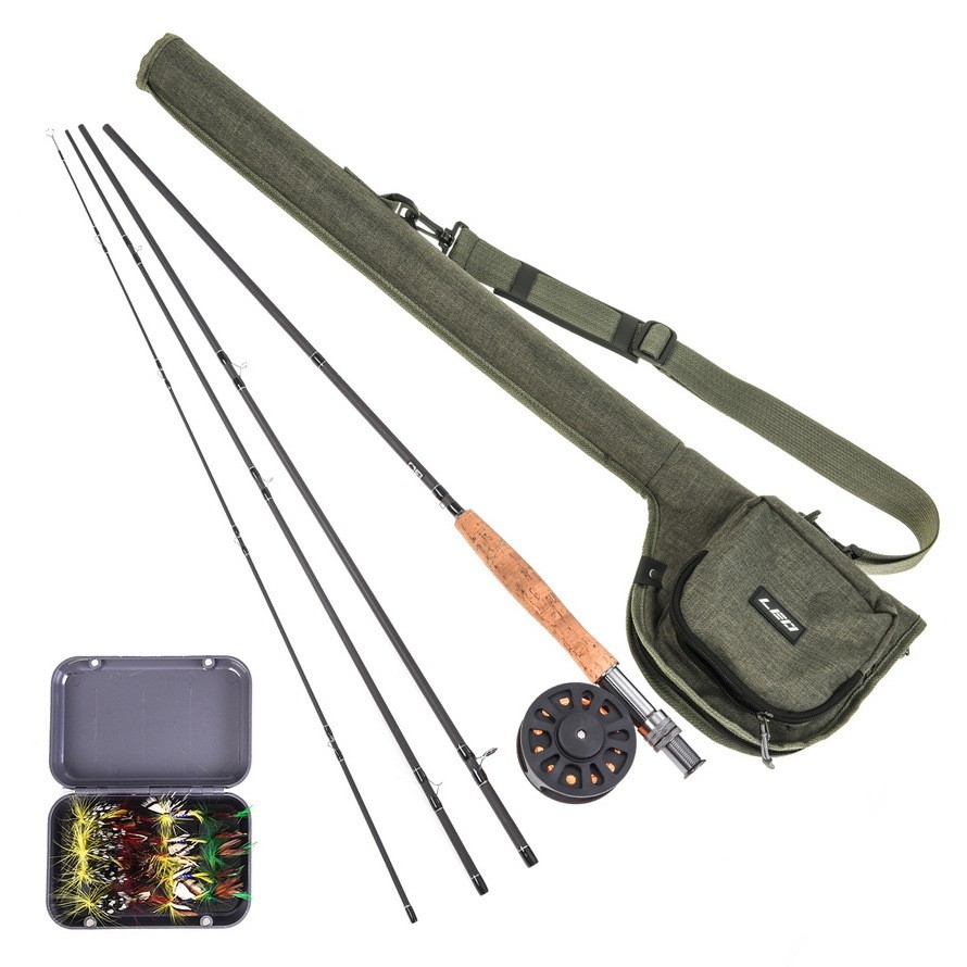 Canvas Portable Fly Fishing Rod Bag Reel Combo With Carry Case