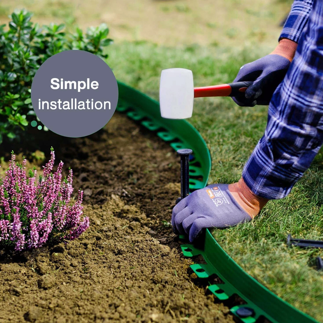 10-meter Outdoor Garden Boundary Lawn Isolation Stripedge Strip Send 30 Nails