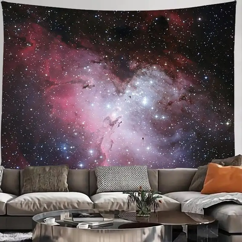 Printed Galaxy Lightspeed Tapestry Multifunctional Sitting Carpet