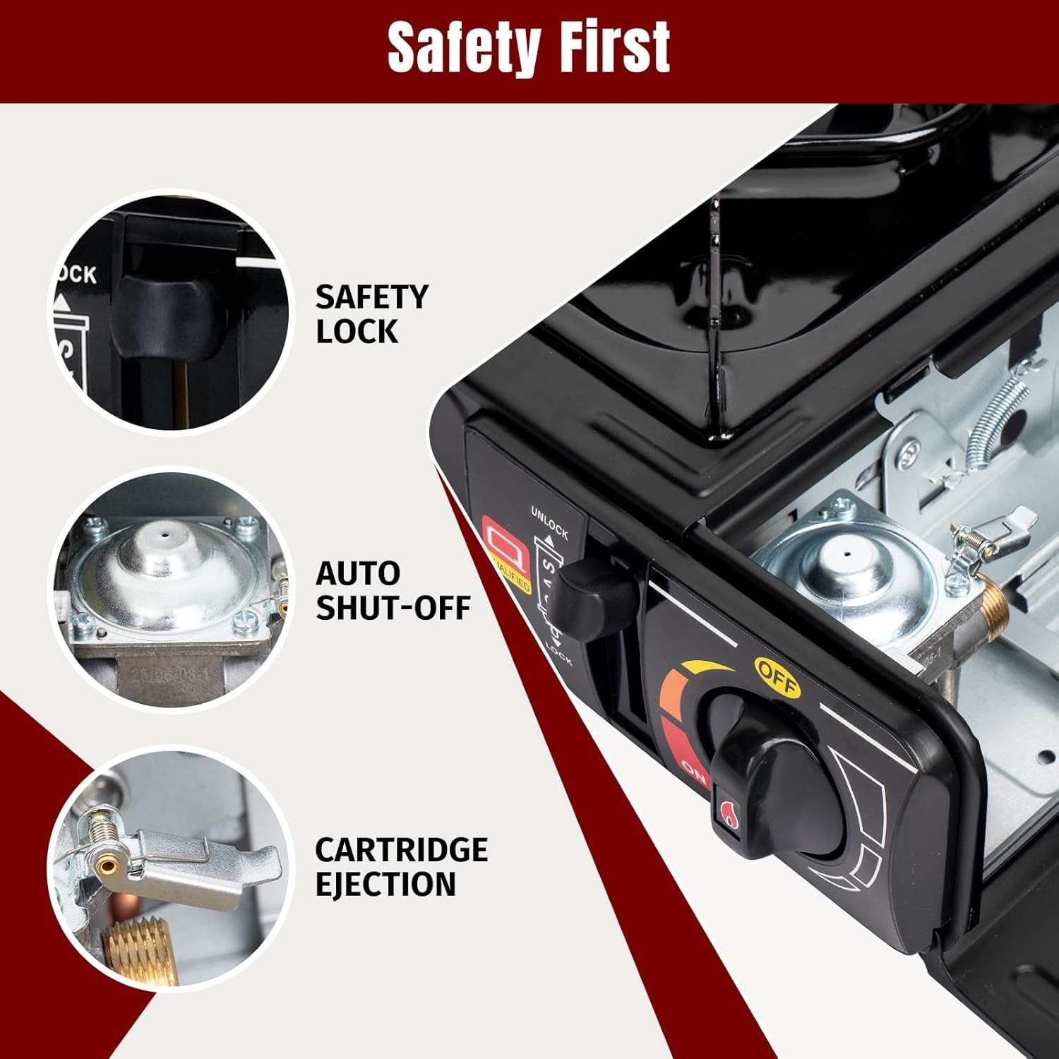 Outdoor Camping Butane Gas Stove Portable Single Burner Hob BBQ Picnic Cooker — image 10
