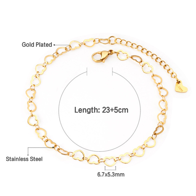 Title 14, Stainless Steel Anklet Chain Foot Ornaments Fem...