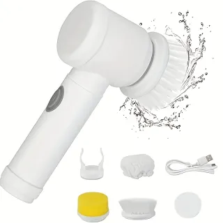 1pc Electric Spin Cleaning Brush,USB Rechargeable Handheld Kitch Cleaner Coldless Rotary Brush, Power Brush Bathroom Rechargeable Brush, Automatic Rotary Power Cleaning Brush For C
