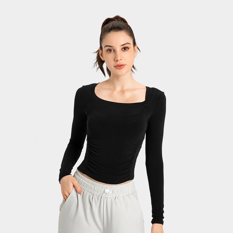 Women's Long-sleeved Sexy Tight-fitting Slimming Fitness Quick-drying T-shirt
