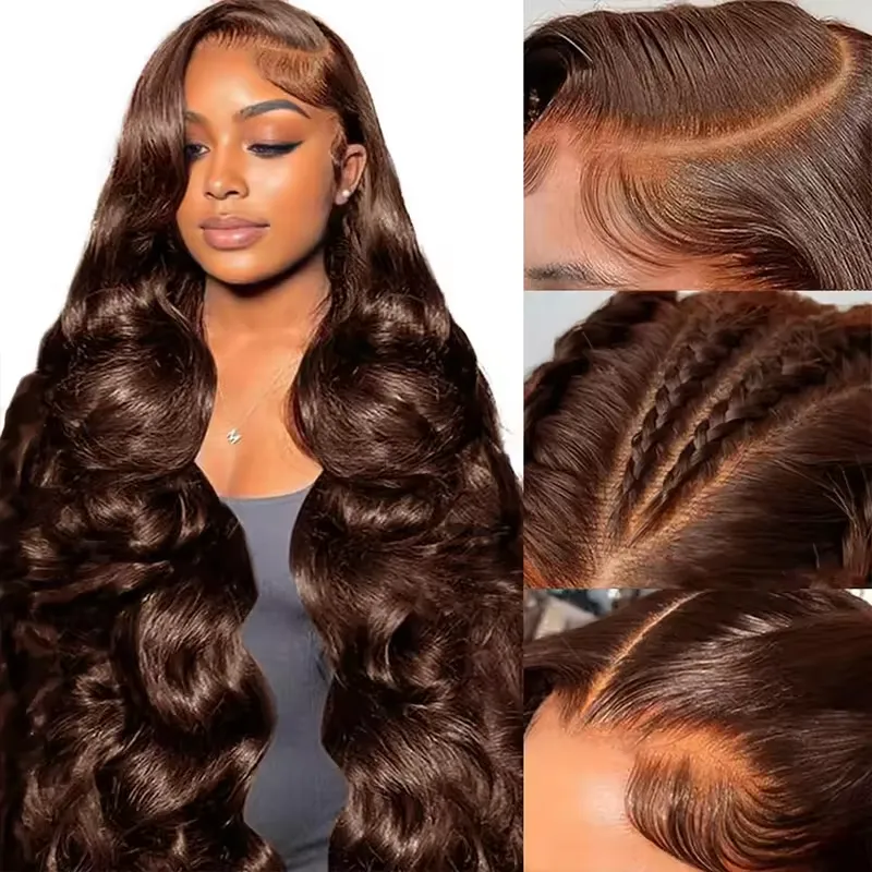 Wig Human Hair Lace Front 13x4 High-Definition