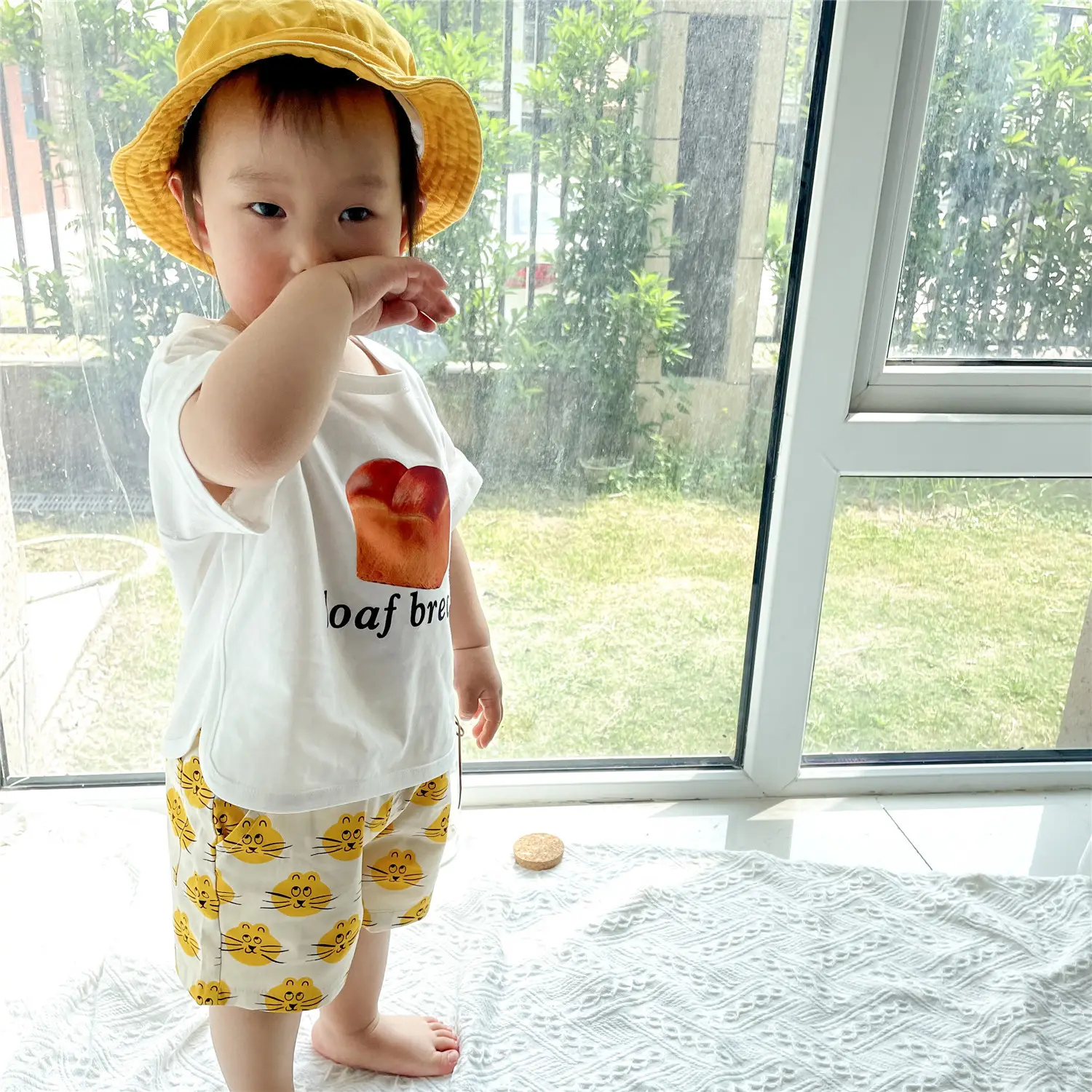 Fashion Flower Boys And Girls Cotton Shorts