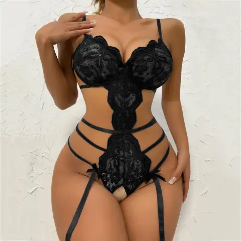 Lingerie Lace Transparent Bodysuit Pajamas