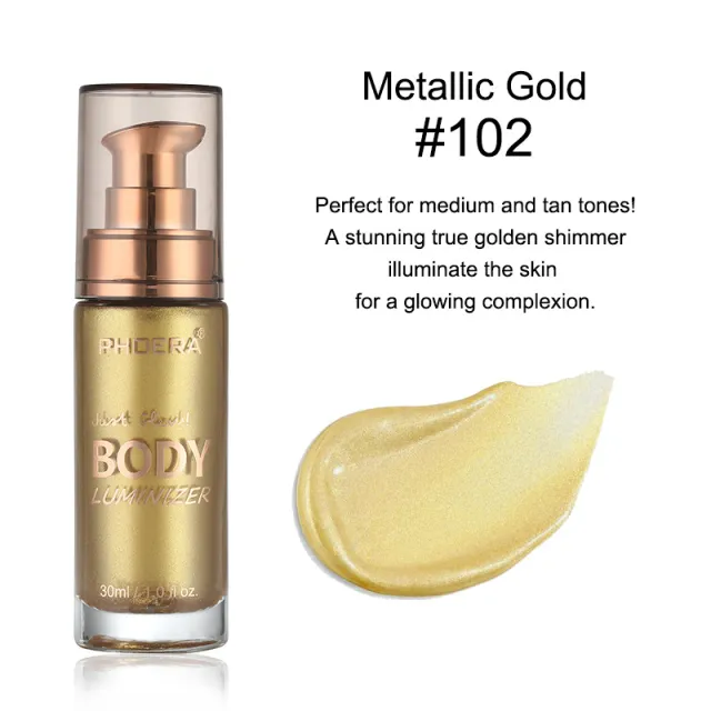 Creative Simple Body Brightening Liquid Highlighter Metallic Gold - Shop at LoveMi