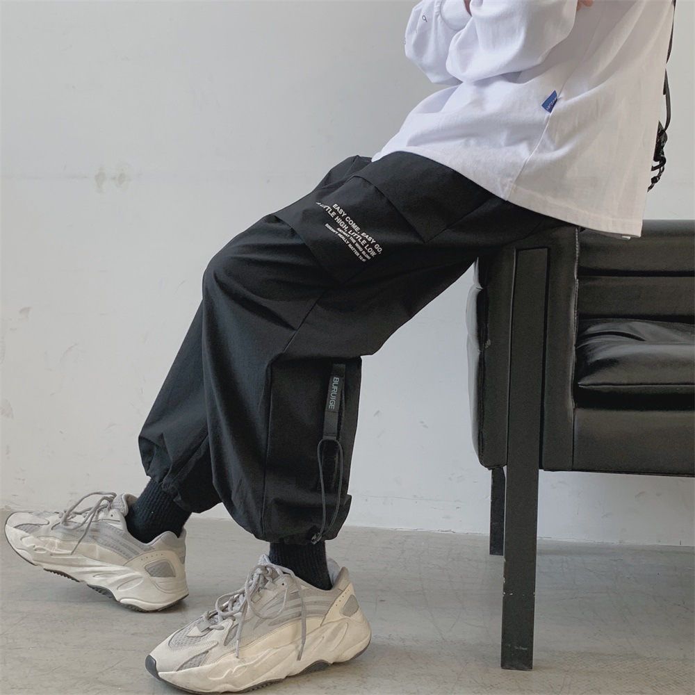 Title 1, Mens Drawstring Cargo Pants, Trendy Functional...