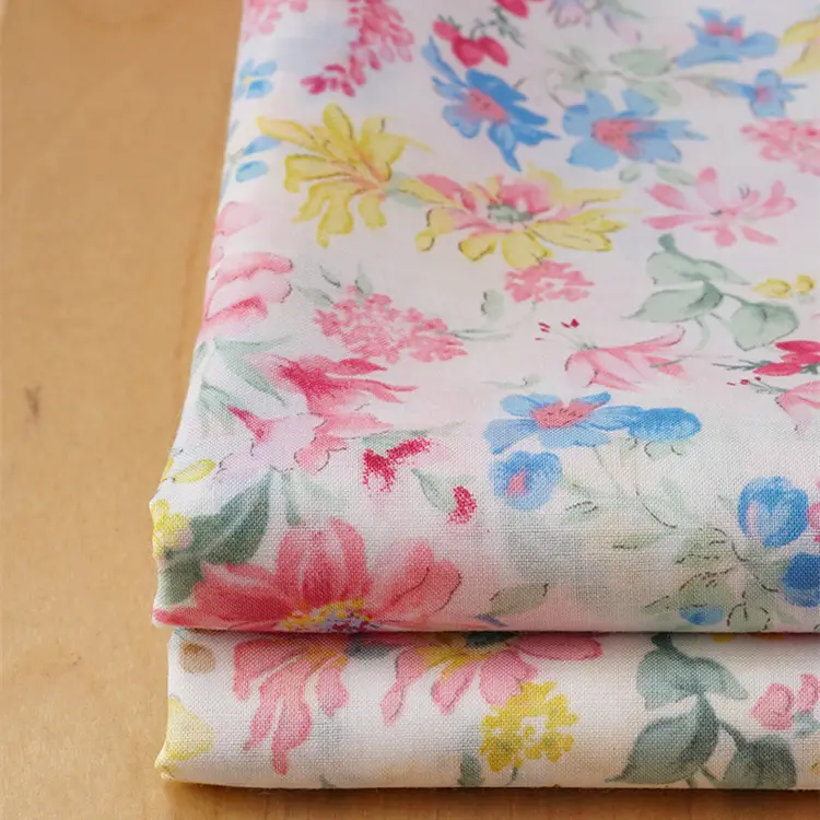 Handmade DIY Orchid Printed Cotton 60 Count
