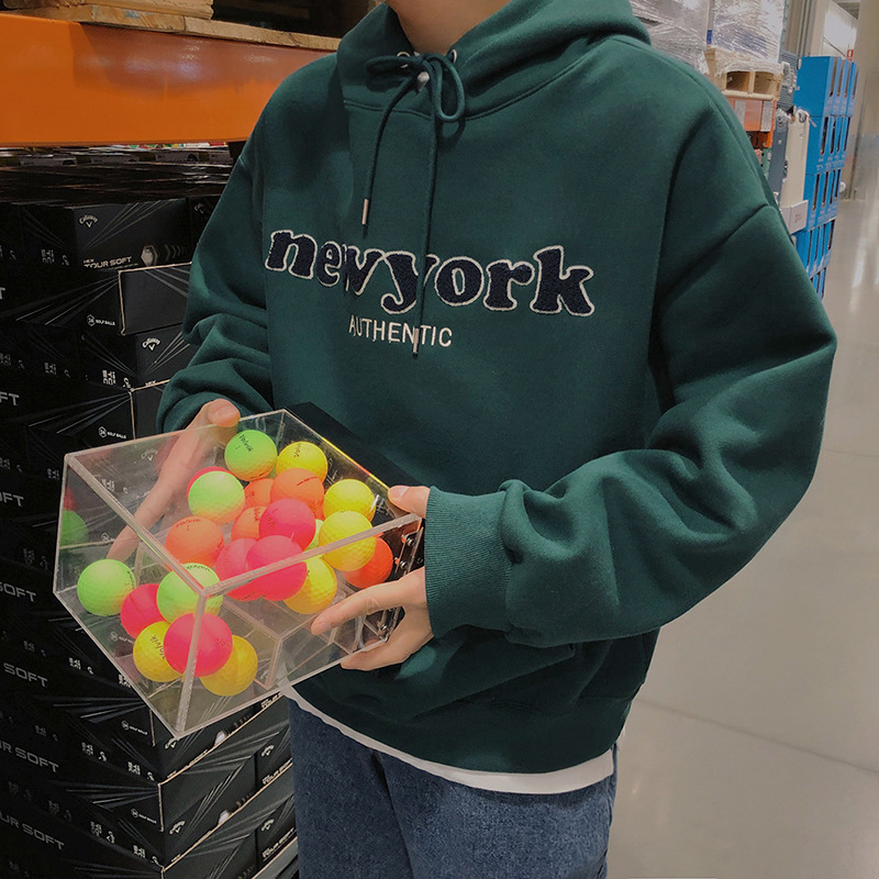 Hooded Hoodie Men's Autumn Korean Version Loose Casual Cotton Set Top Coat