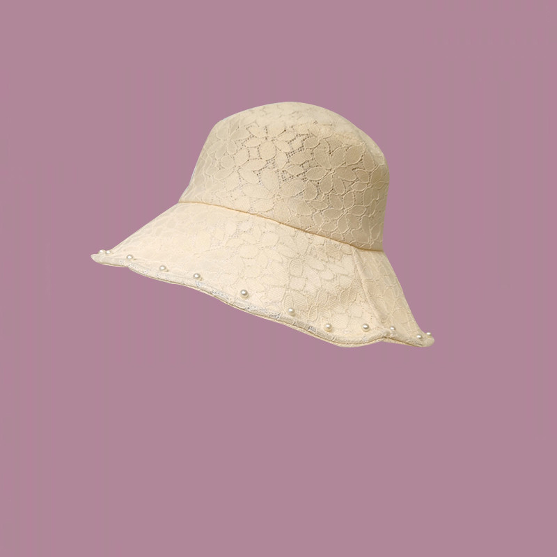 Lace fisherman hat Beige