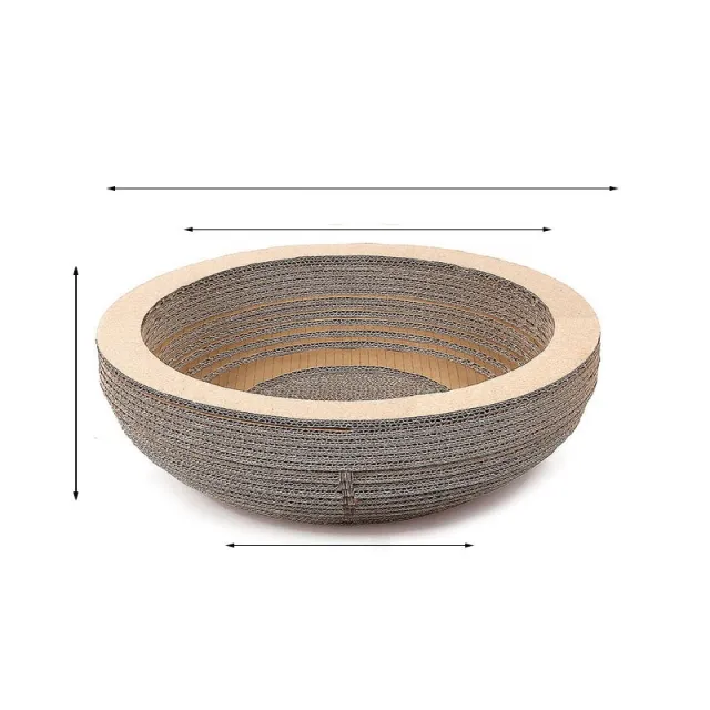 Cat Scratch Board Corrugated Paper Catnip Cat Box Wear Resistant Scratch Resistance Vertical Plate Nest Cat Scratch Pad Rub Bowl Shape - Shop at LoveMi