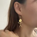 Gold Earrings Pair