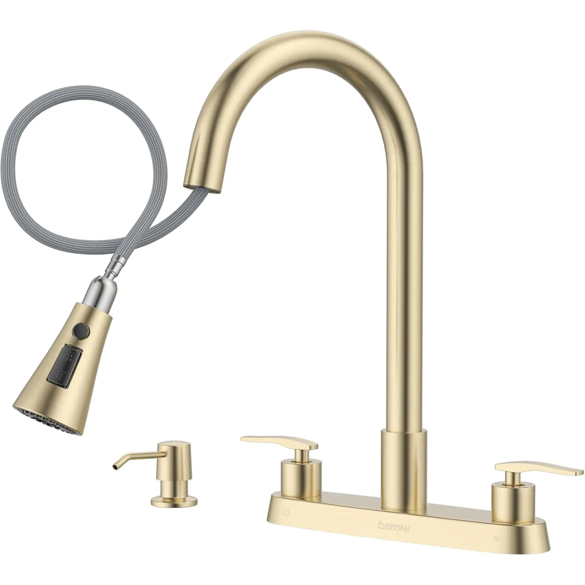 Handle Kitchen Faucet With Pull Down Sprayer