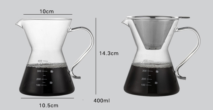 Title 2, High Borosilicate Glass Hand Brewed Coffee Pot....