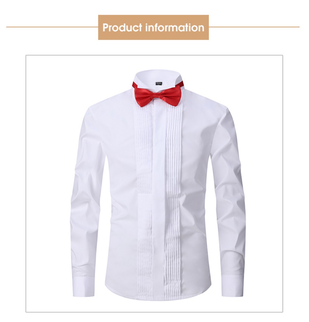 H-550 Buttonless Dress Style Long Sleeved Formal Shirt