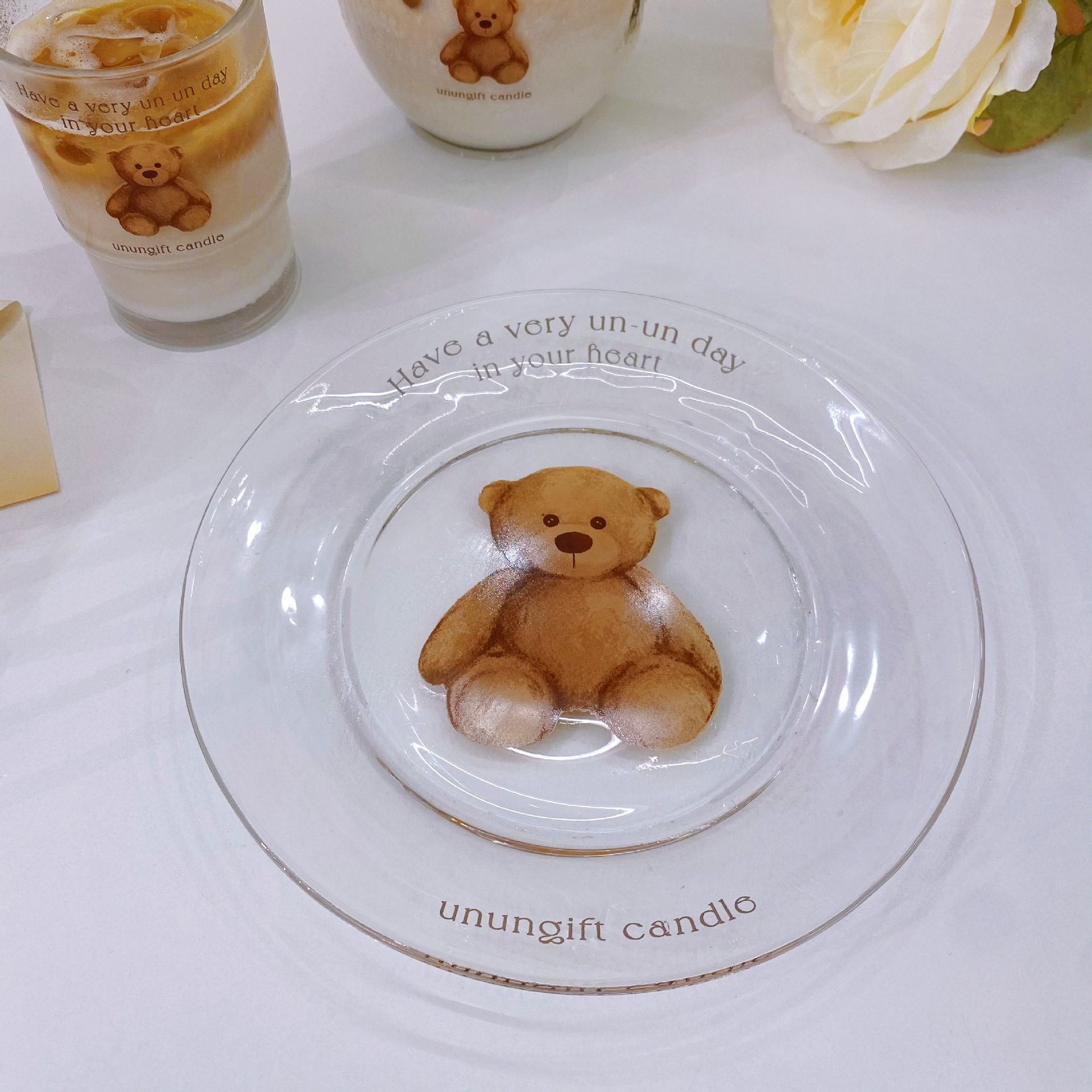 Bear glass plate