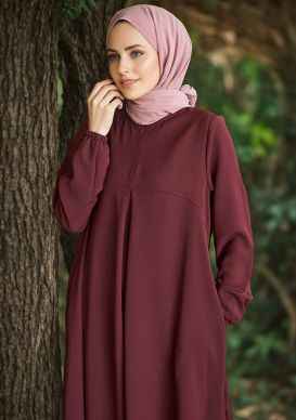 Women's Solid Color Simple Long-sleeved Loose-fitting Elegant Dress