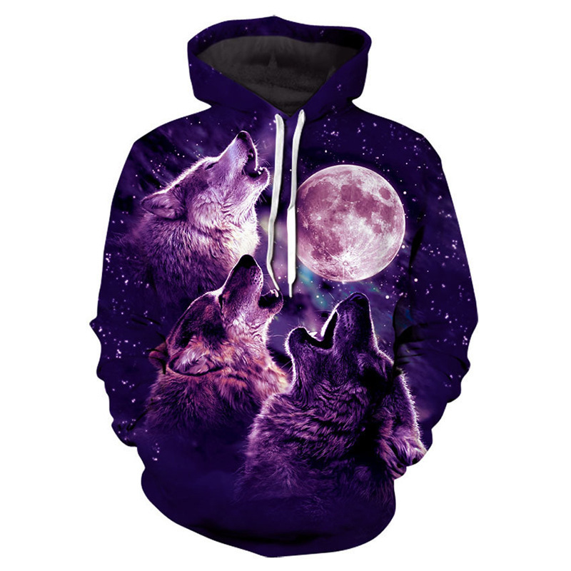 New Mochizuki Wolf Men's Sweatshirt Hoodie 3D Digital Printing