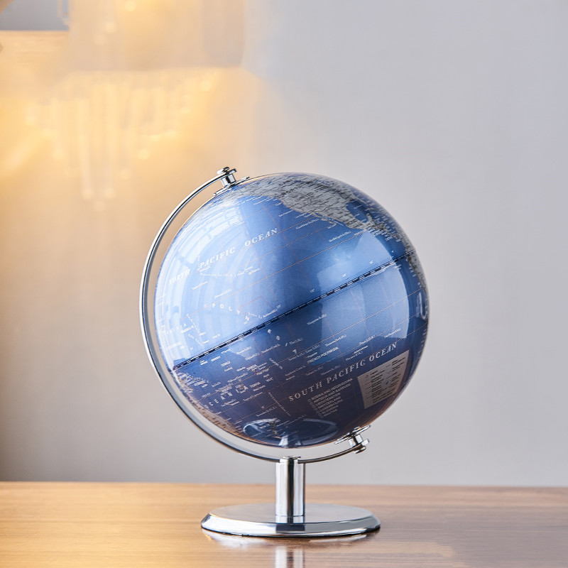 Blue Light luxury globe Englis