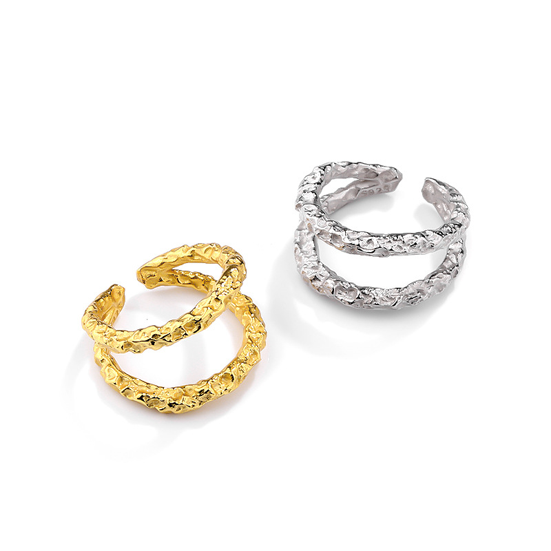 Sterling Silver Cold Wind Ring Niche Personality