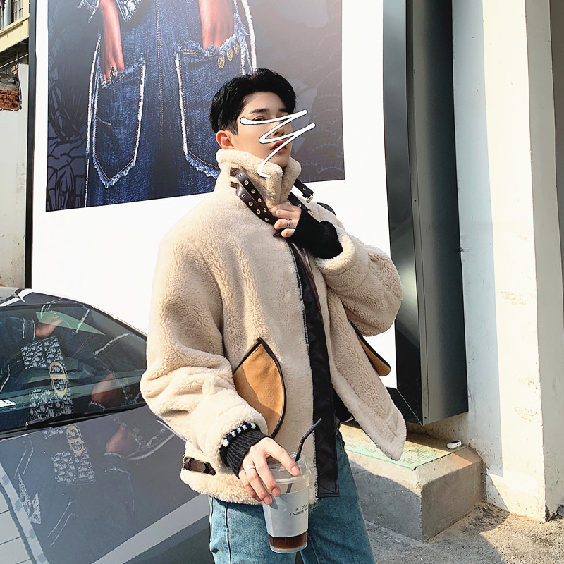 Men's Fashion Lamb Wool Jacket Top