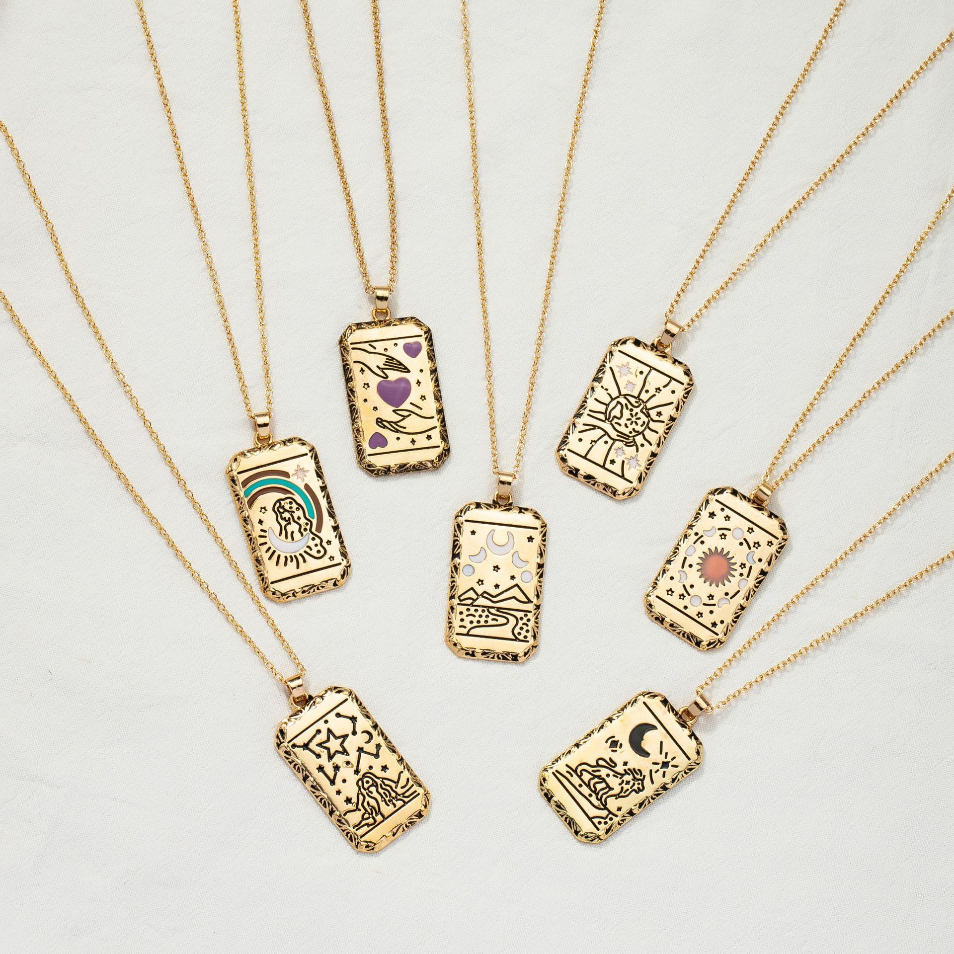 Tarot Brand Fashion Necklace Popular Square Brand