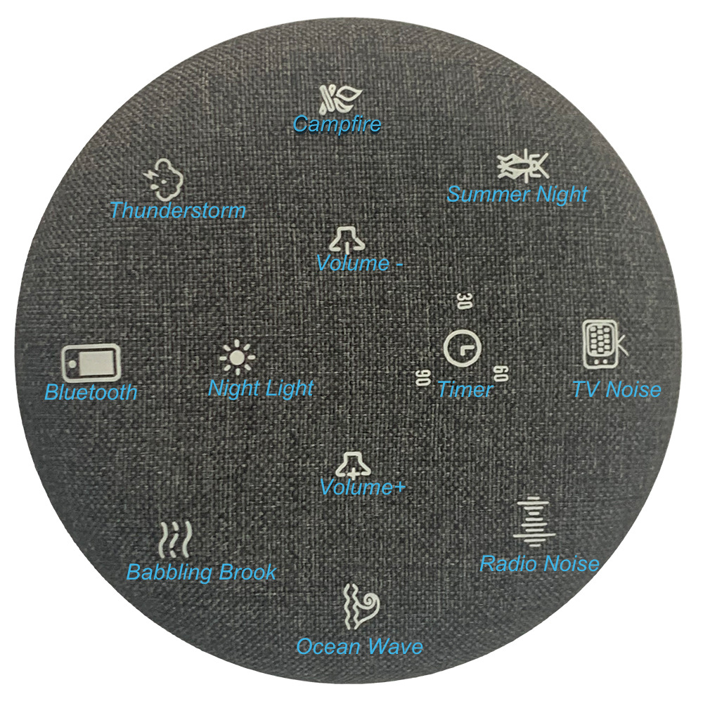 Multi Mode White Noise Sleep Sound RGB Lights Bluetooth