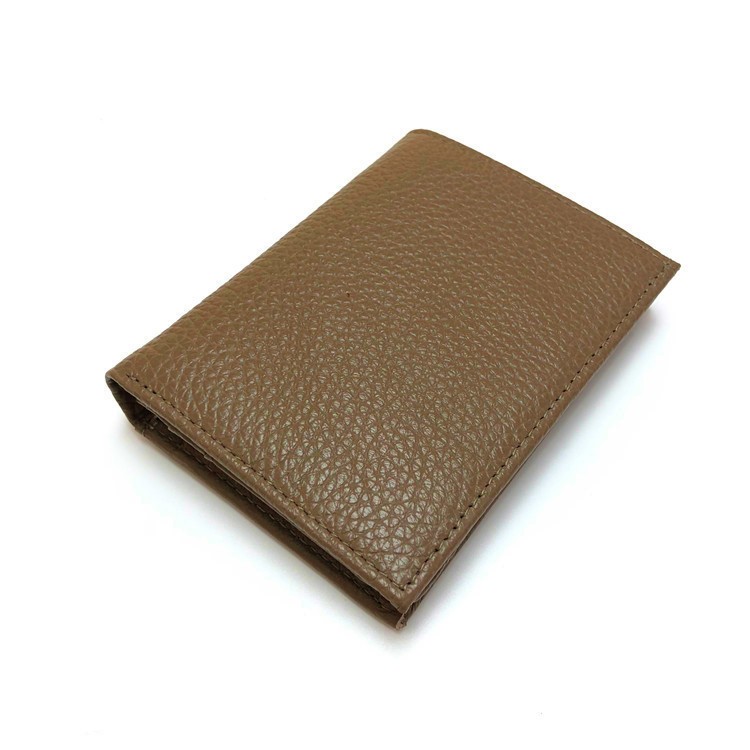 Short Genuine Leather Men's And Women's Wallet Vertical Multi Card Khaki - Shop at LoveMi