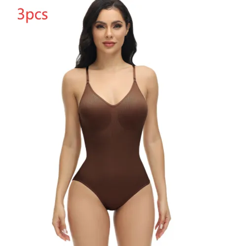 Abdominal Lifting Hip Shaping Underwear 3Pcs Coffee - Shop at LoveMi