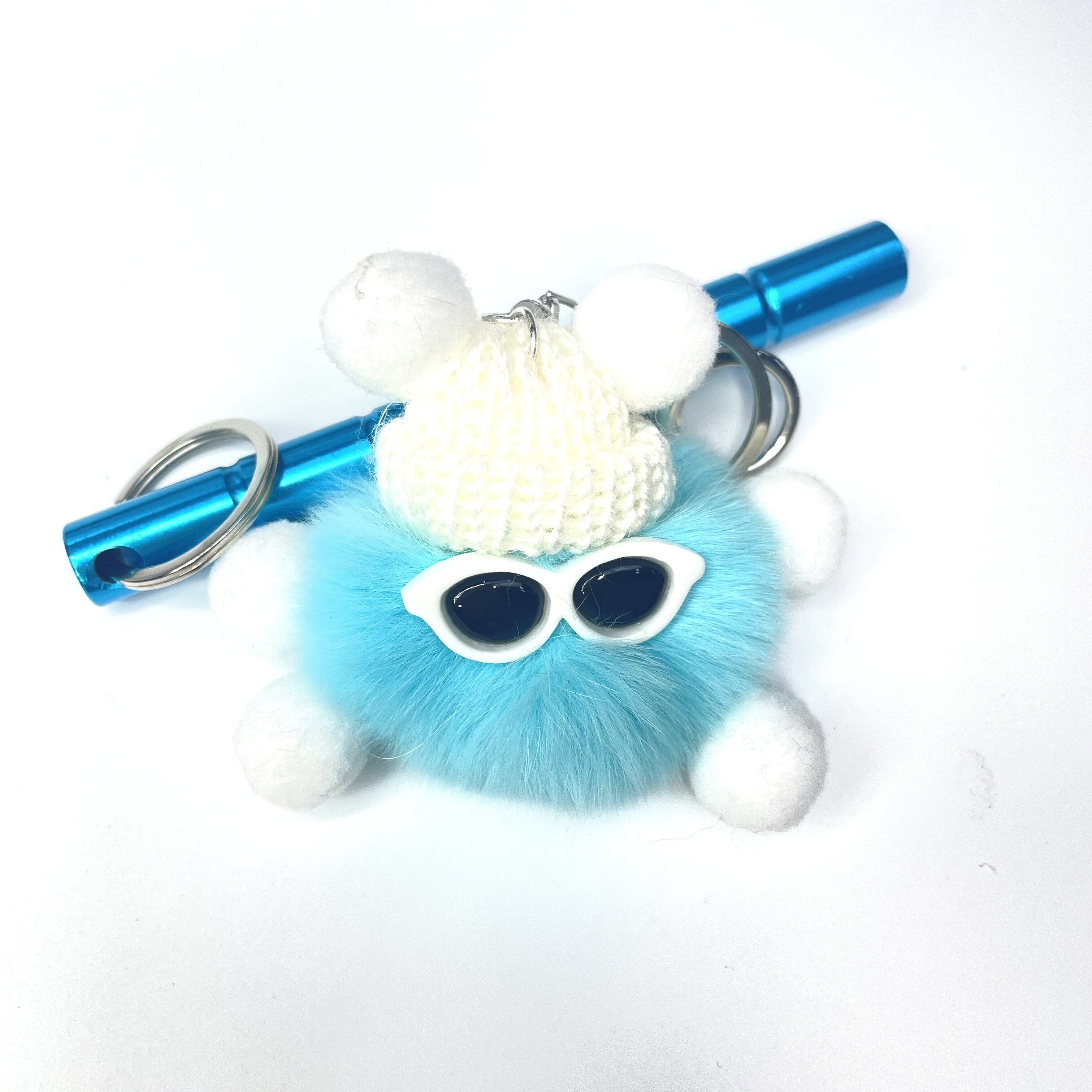 Hair Ball Lipstick Bag Bracelet Bracelet Key Chain Set