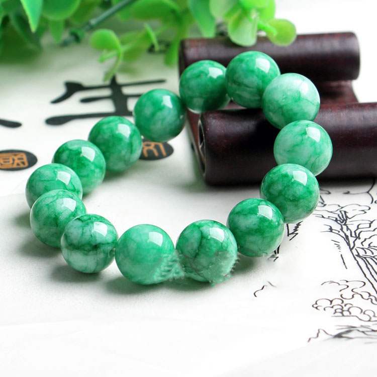 Title 9, Dry Green Bracelet Cold Jade Necklace