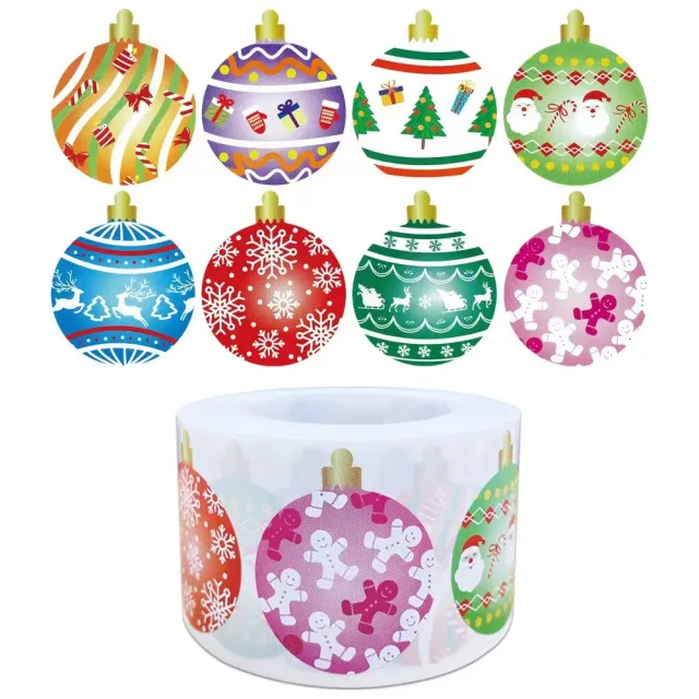 Christmas Holiday Decoration Gift Series Self adhesive Sticker Label 3.8Cm - Shop at LoveMi