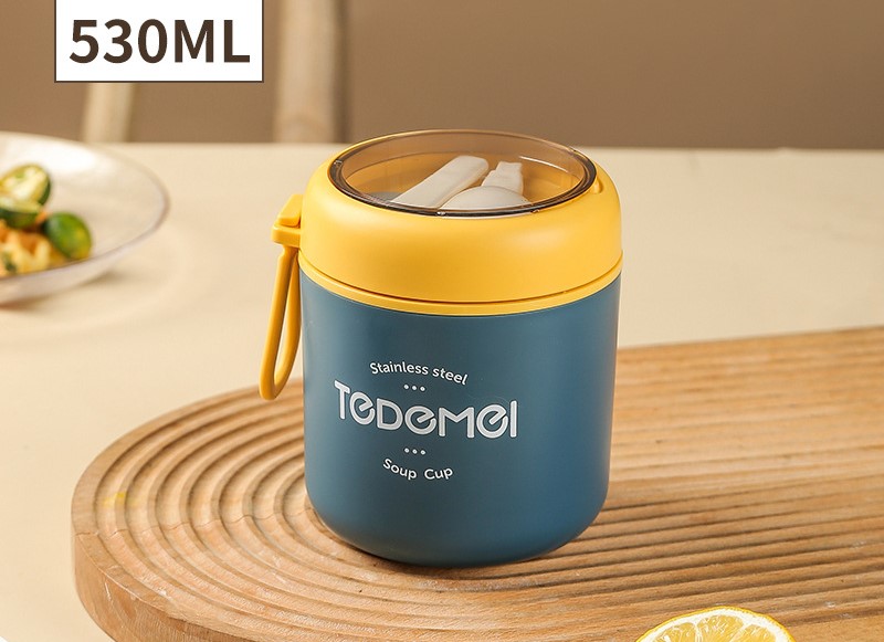 304 Breakfast With Cover Spoon Portable Soup Jar Cups - Image 20