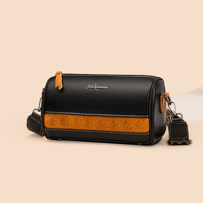 Leather Wide Shoulder Strap Women's Bag New Trend Fashion One Shoulder Diagonal Span